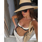 Solid Push Up Micro Bikini Set