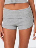 Solid Striped Pajama Sleep Short