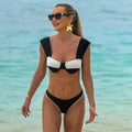Solid Two Piece Micro Bikini Set