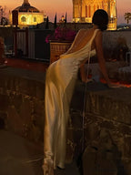 Spaghetti Strap Satin Maxi Dress