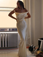 Spaghetti Strap Satin Maxi Dress
