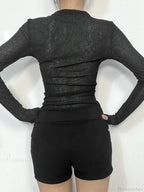 Spider Web O-Neck Knit Top