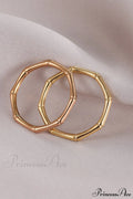 Stainless Steel Bamboo Shape Closed Rings