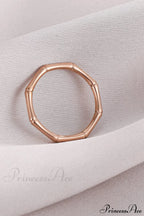 Stainless Steel Bamboo Shape Closed Rings