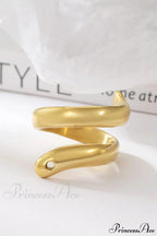 Stainless Steel Exaggerated Serpentine Cast Ring
