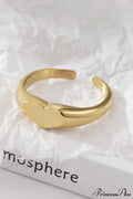 Stainless Steel Glossy Heart Rings