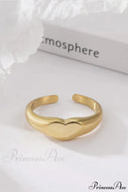 Stainless Steel Glossy Heart Rings