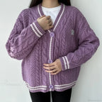 Star Embroidered V-Neck Cardigan