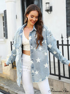 Star Jacket With Denim Pockets