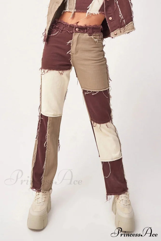 Straight-Leg Jeans With Panels