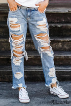 Straight Ripped Jeans