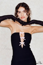 Strapless Dress With Bow-Tie Cut-Out
