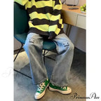 Street Trend Ruffian Handsome Letter Hip Hop Personality Trousers Jean