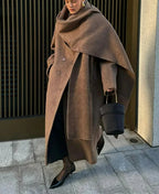 Street Lapel Double-Breasted Overcoat