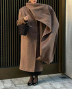 Street Lapel Double-Breasted Overcoat