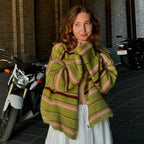 Stripe V-Neck Single Breasted Cardigan