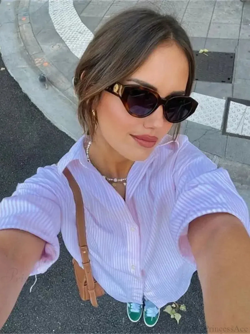 Striped Casual Office Blouse