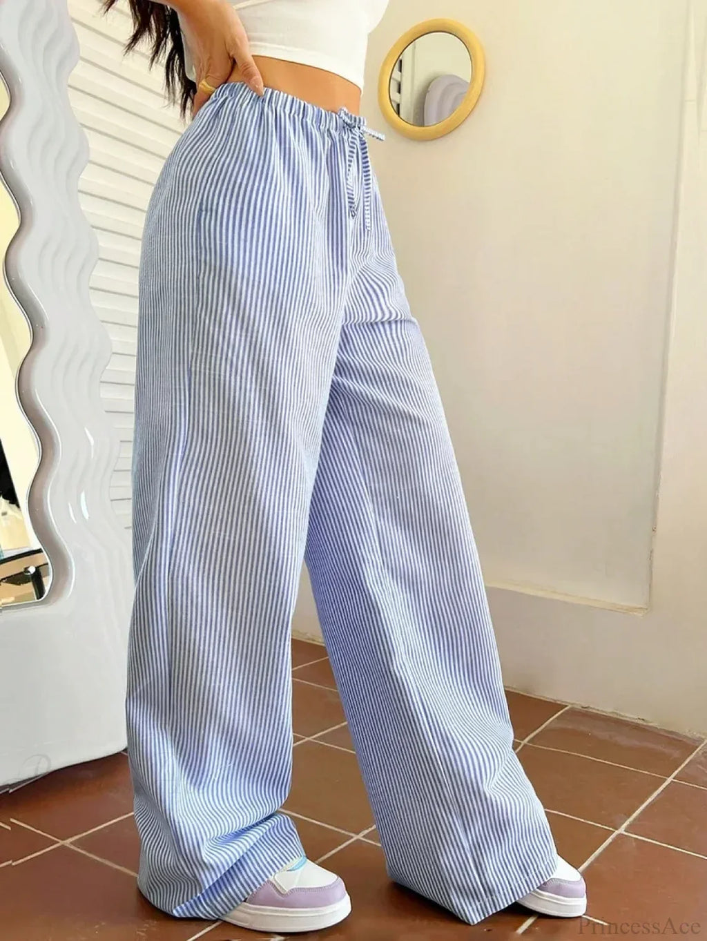 Striped Casual School Season Daily Wear Pant