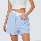 Striped Double-Layered Pajama Short