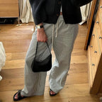 Striped Summer Loose Long Drawstring Pant