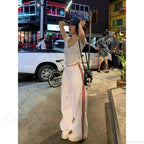 Striped Vintage Wide Leg Pants