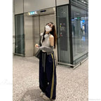 Striped Vintage Wide Leg Pants