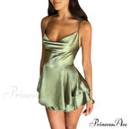 Stunning In Stylish Satin Skater Dress
