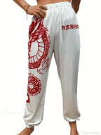 Summer Graphic High Waist Jogger Pants