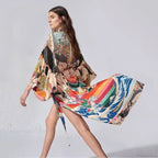 Summer Kimono Bikini Cover Up Boho Beach Floral Print