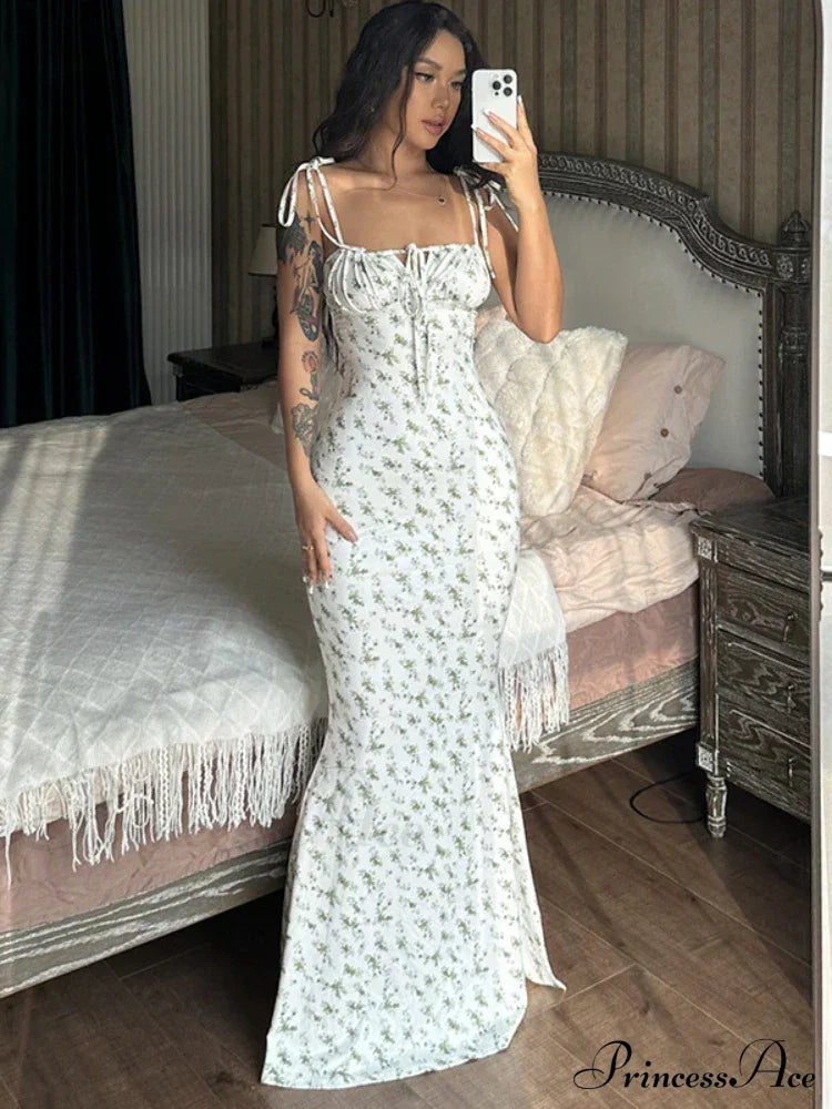 Summer Off Shoulder Lace Up Deep V Neck Es Holiday Casual Long Woman Floral Dress