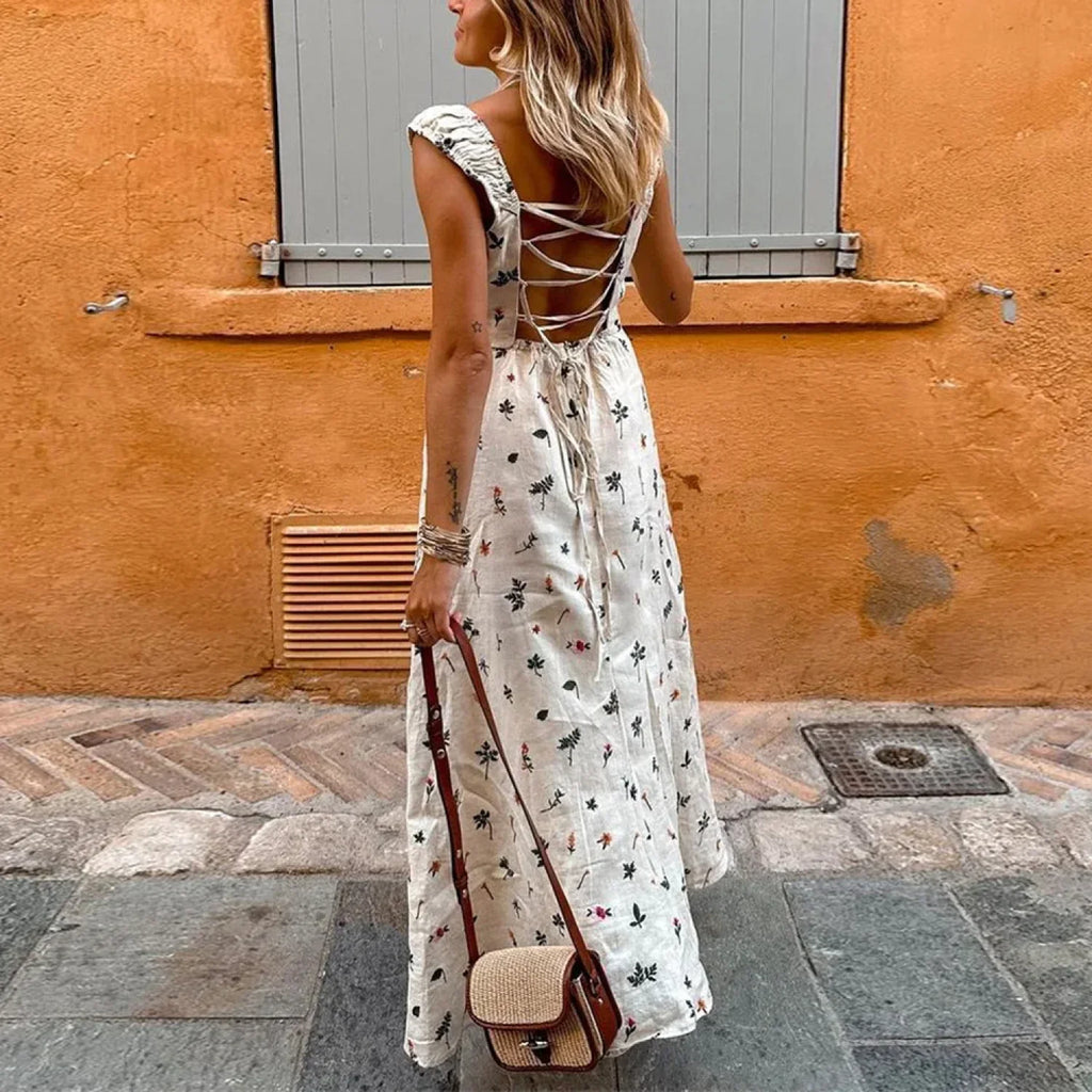 Summer Backless Sleeveless Long Dress