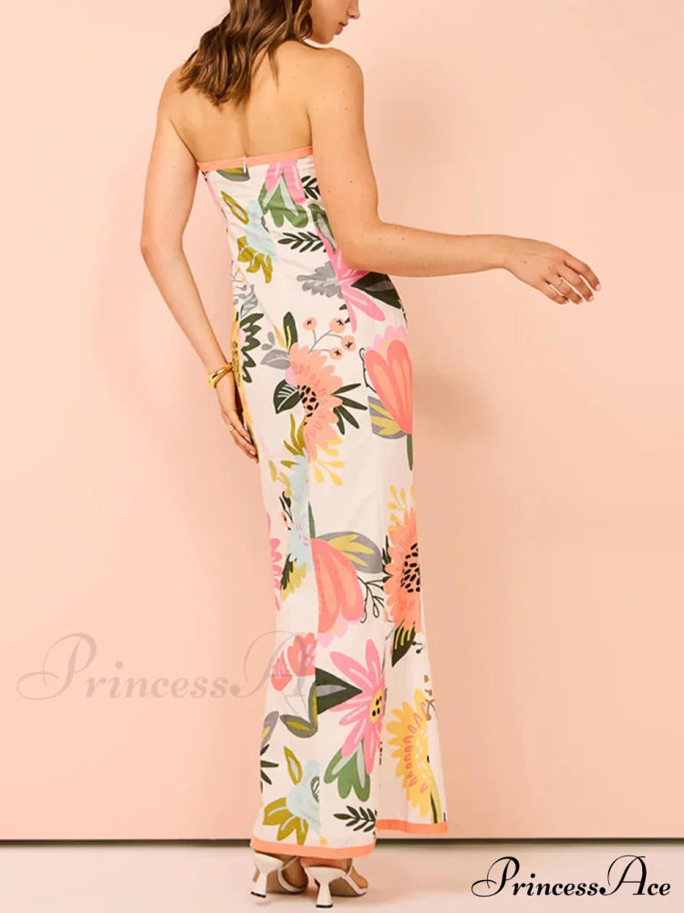 Summer Split Charming Wrap Printed Dresses