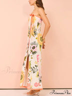 Summer Split Charming Wrap Printed Dresses