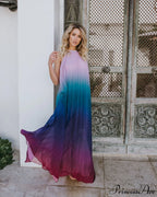 Sundress Maxi Streetwear Ombre Dress For Summer Casual Wear