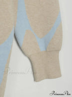 Sweater Gown With Mock Neck Contrast