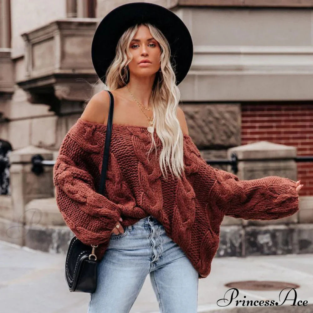 Sweater Style Neck And Knitted European Loose - Round American Pullover