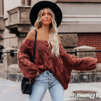 Sweater Style Neck And Knitted European Loose - Round American Pullover