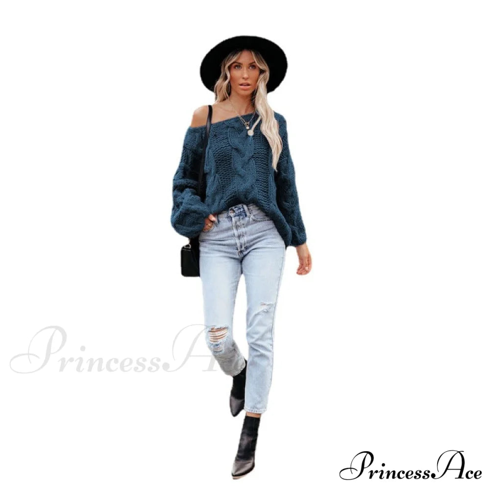 Sweater Style Neck And Knitted European Loose - Round American Pullover