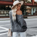 Sweater Style Neck And Knitted European Loose - Round American Pullover