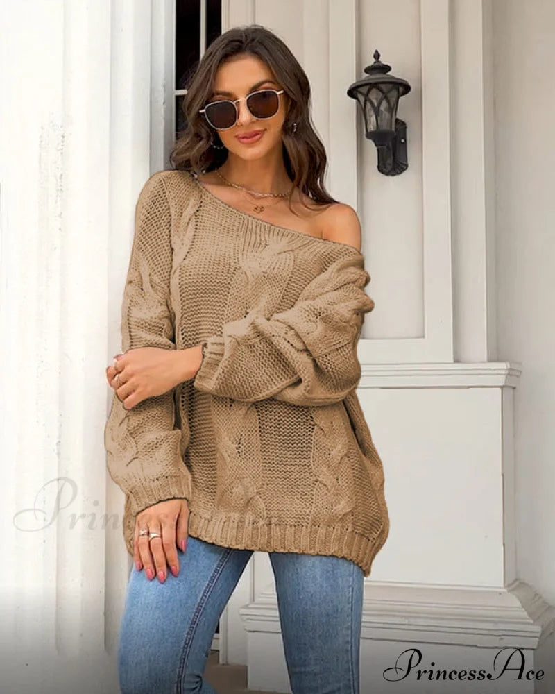 Sweater Style Neck And Knitted European Loose - Round American Pullover