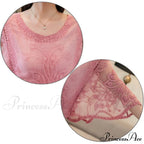 Sweet Spring Lace And Warm-Season Out Hollow White Blouse Top