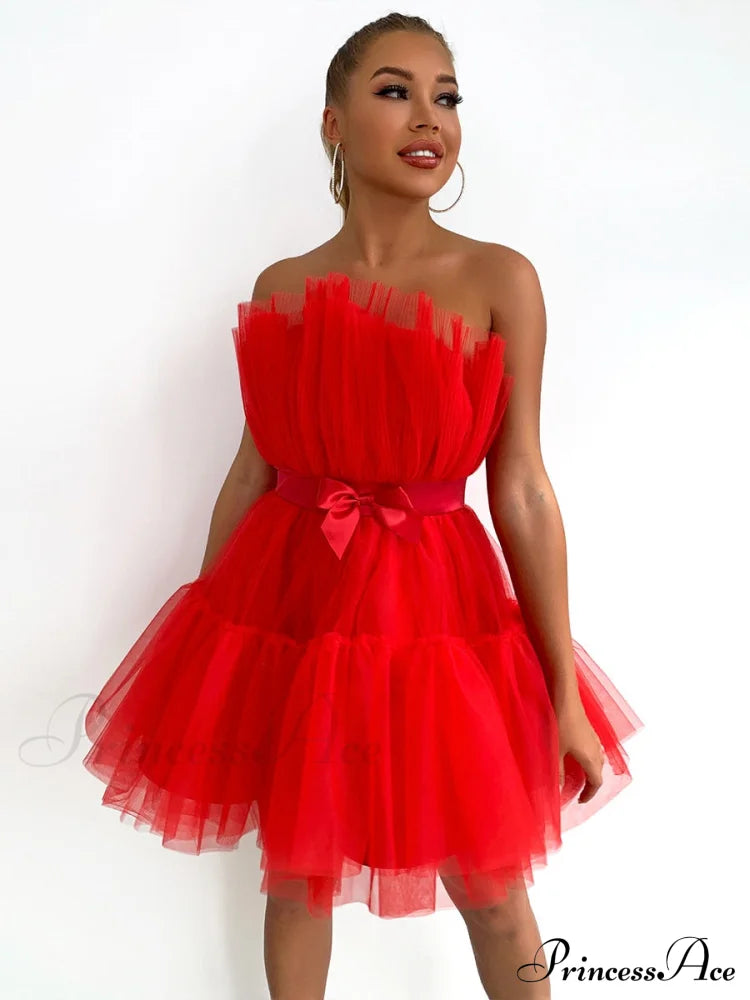 Sweet Mini Party Dress - Pink