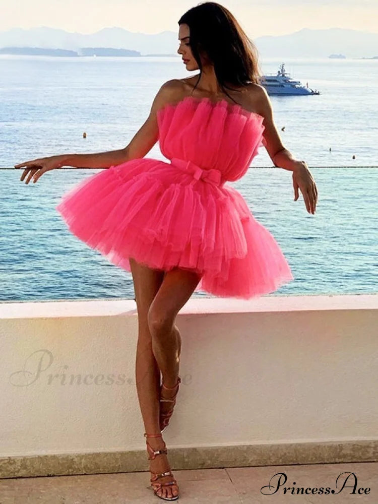 Sweet Mini Party Dress - Pink
