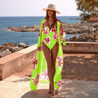 Swimwear With Kimono One Piece Swimsuit Three Set