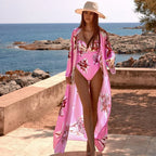 Swimwear With Kimono One Piece Swimsuit Three Set