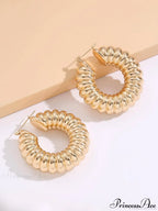 Textured Hoop Earrings For Women
