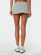 Tie Waist Side Slit Pencil Skirt