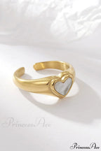 Titanium Steel Romantic Heart Rings