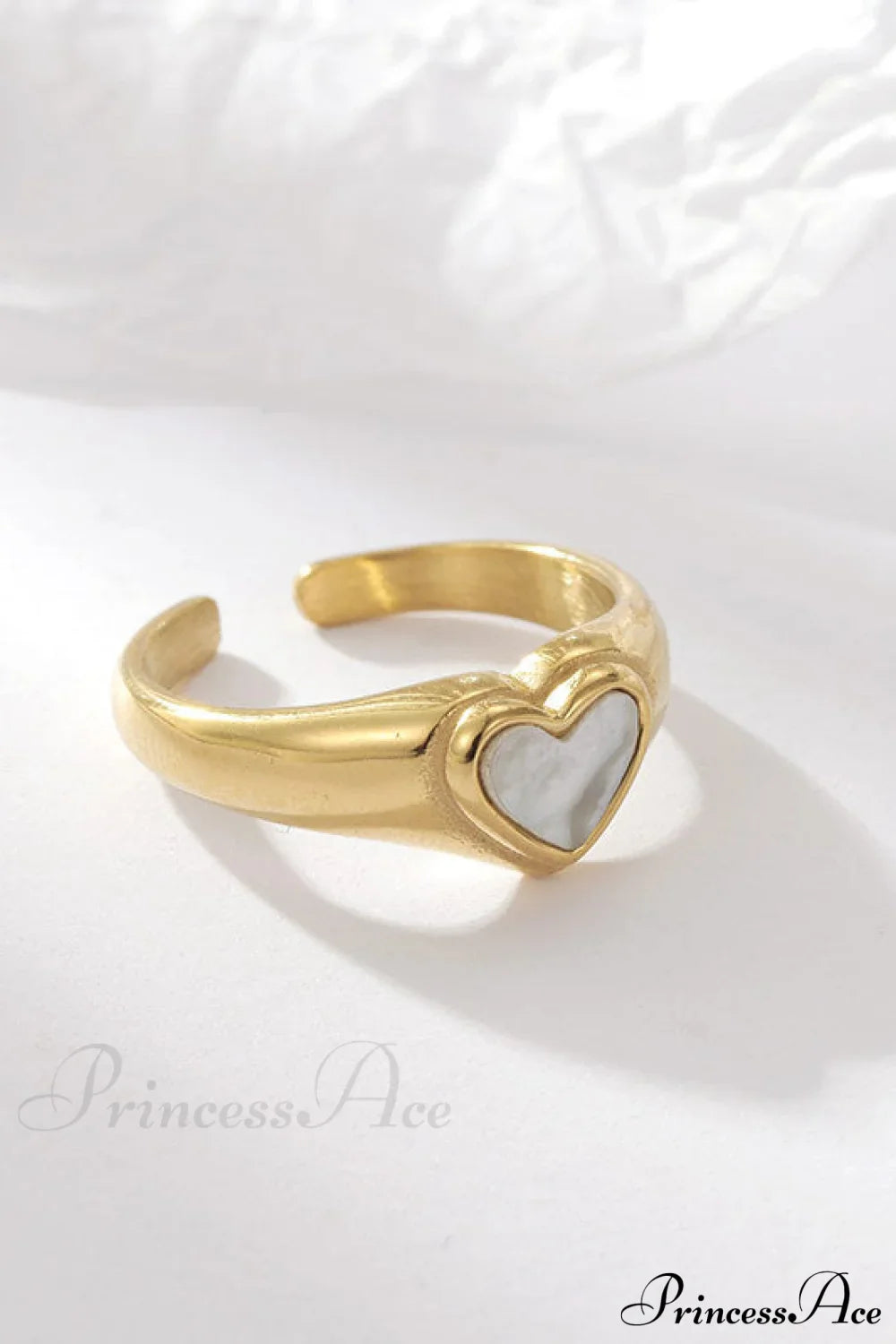 Titanium Steel Romantic Heart Rings