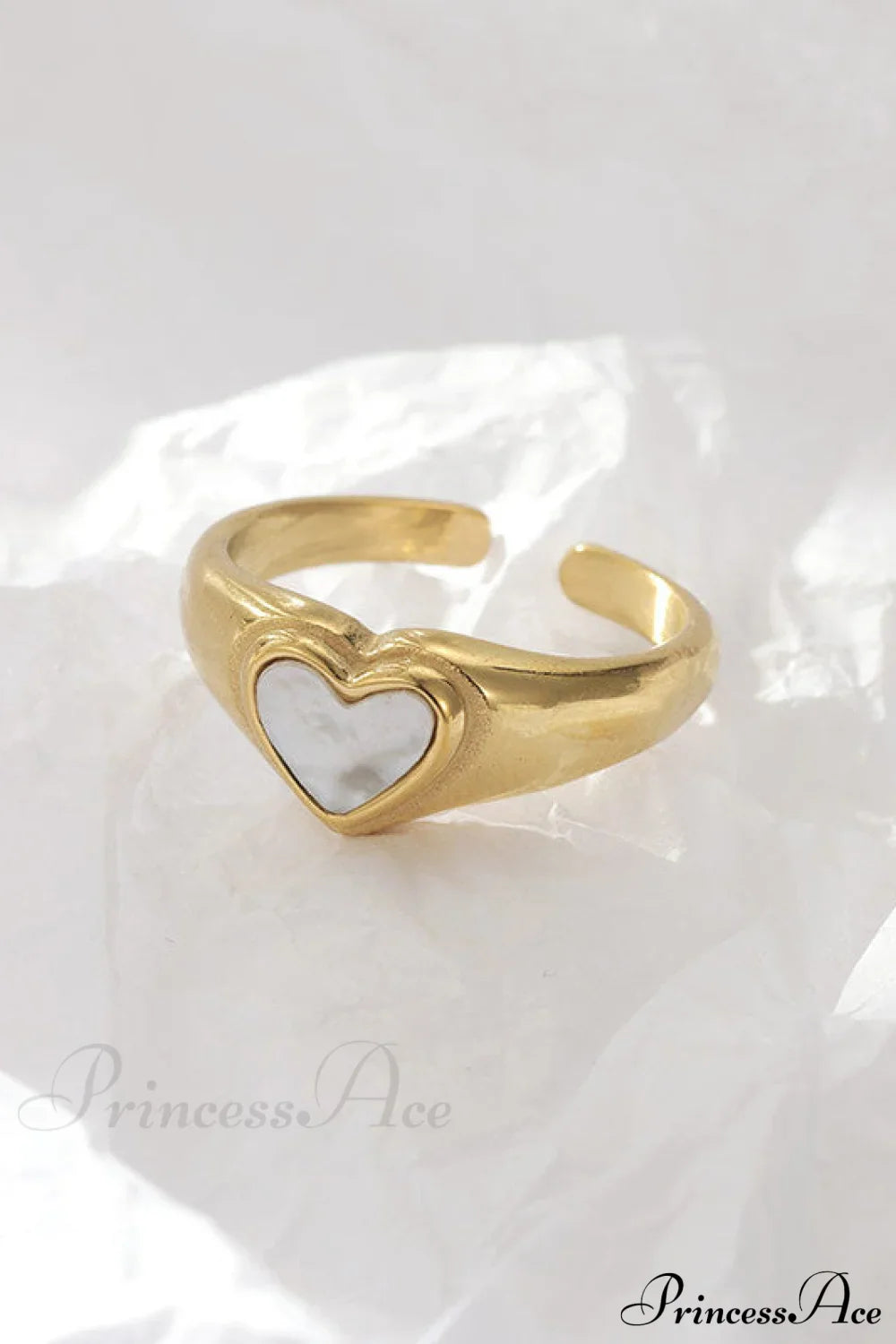 Titanium Steel Romantic Heart Rings